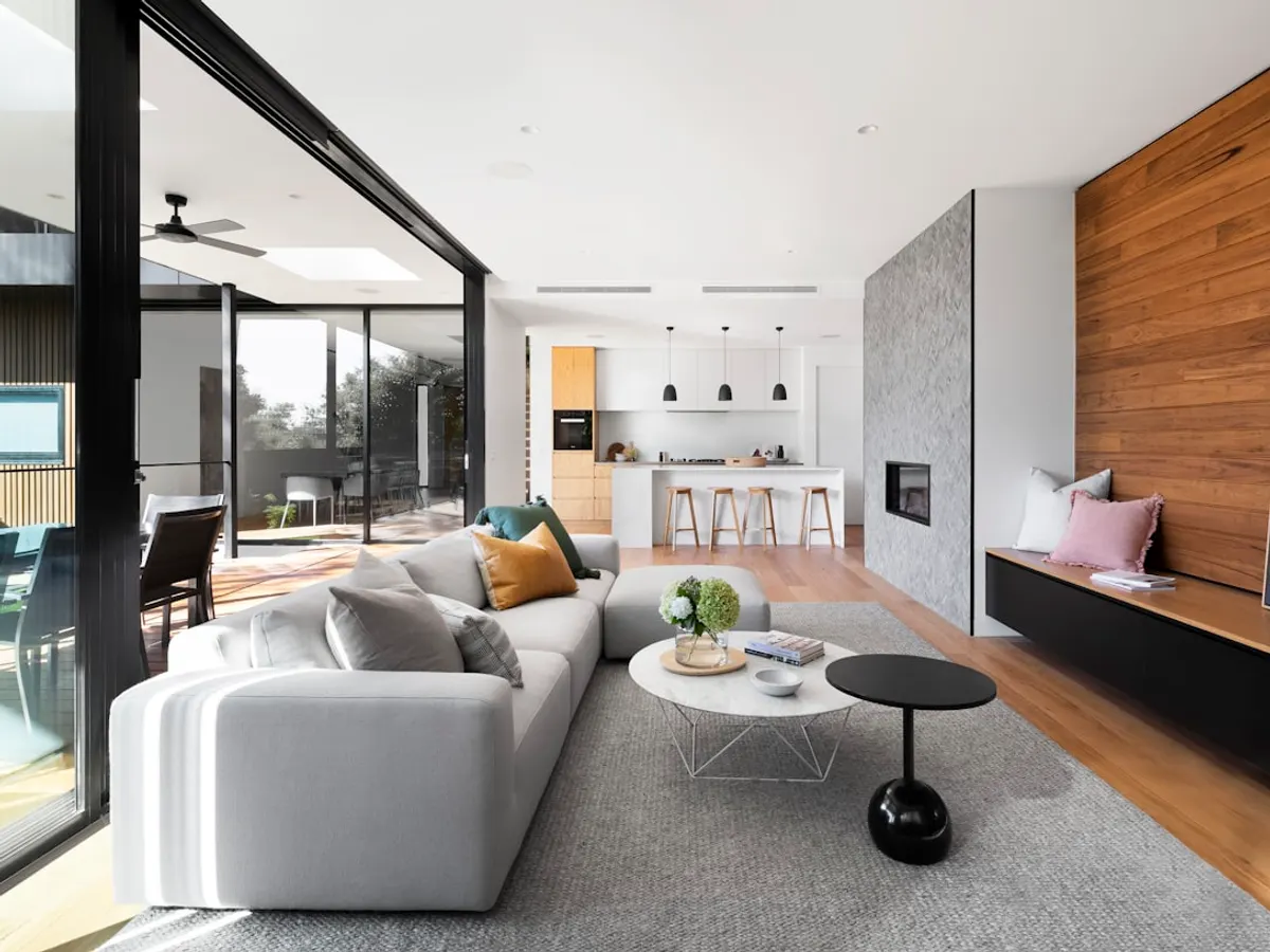 Finished modern open-plan interior