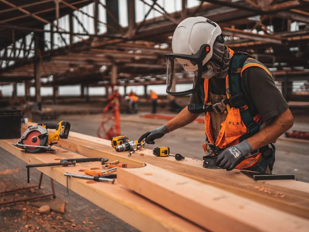 Commercial space during construction works